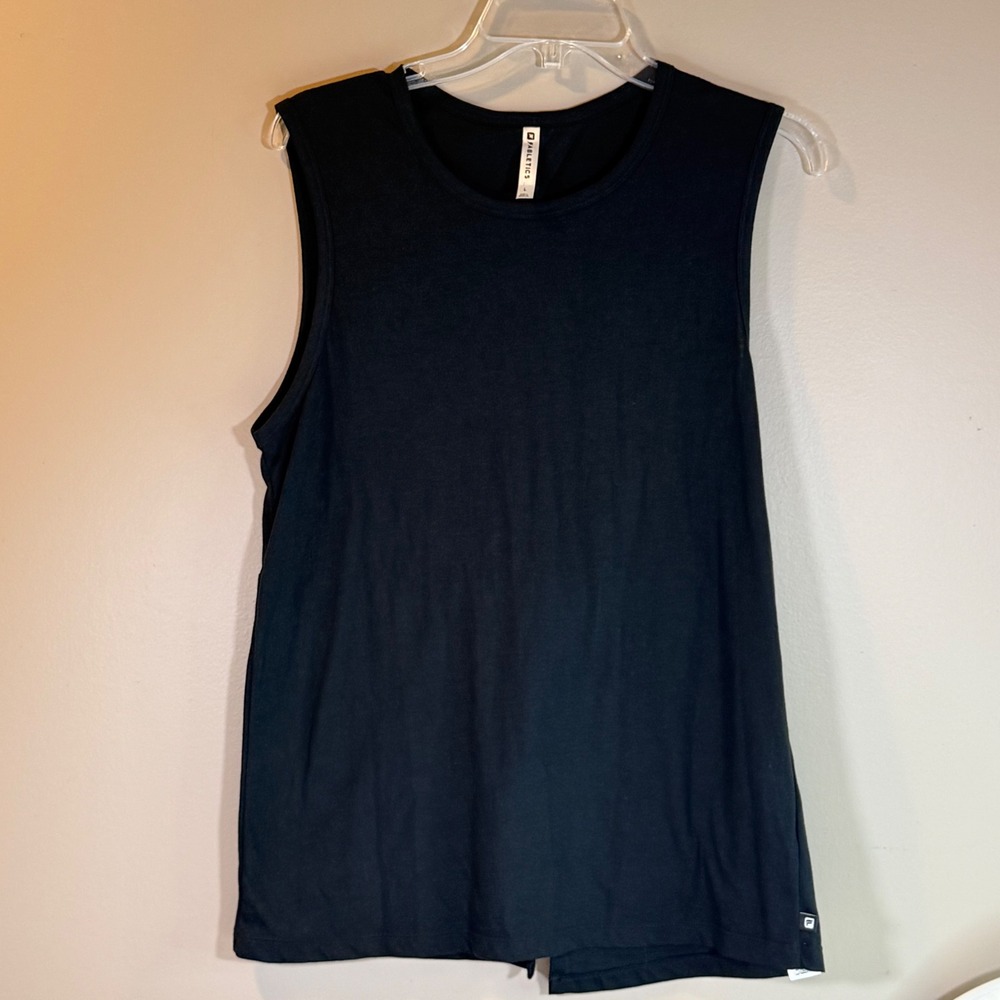 Fabletics Tank Top Womens L Black Twist Back Keyhole Activewear Athleisure Gym